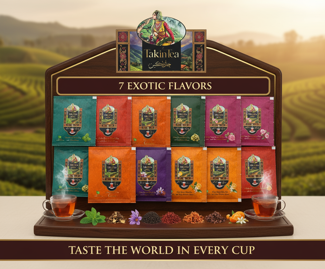 Takin Tea Bag 20 Cardamom & 30 assorted flavors =50