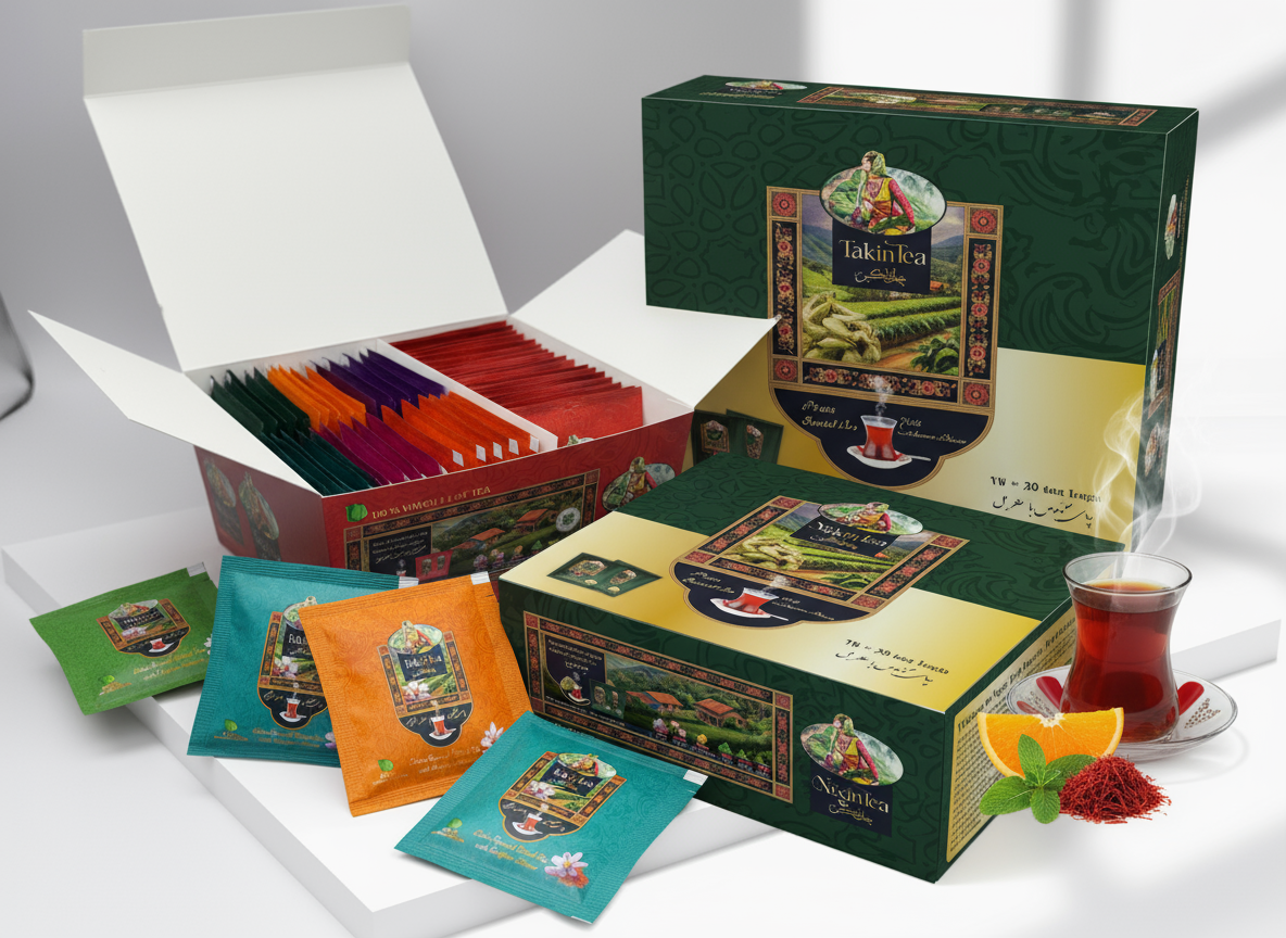 Takin Tea Bag 20 Cardamom & 30 assorted flavors =50