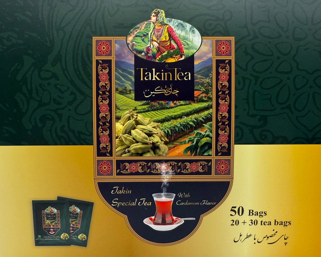 Takin Tea Bag 20 Cardamom & 30 assorted flavors =50