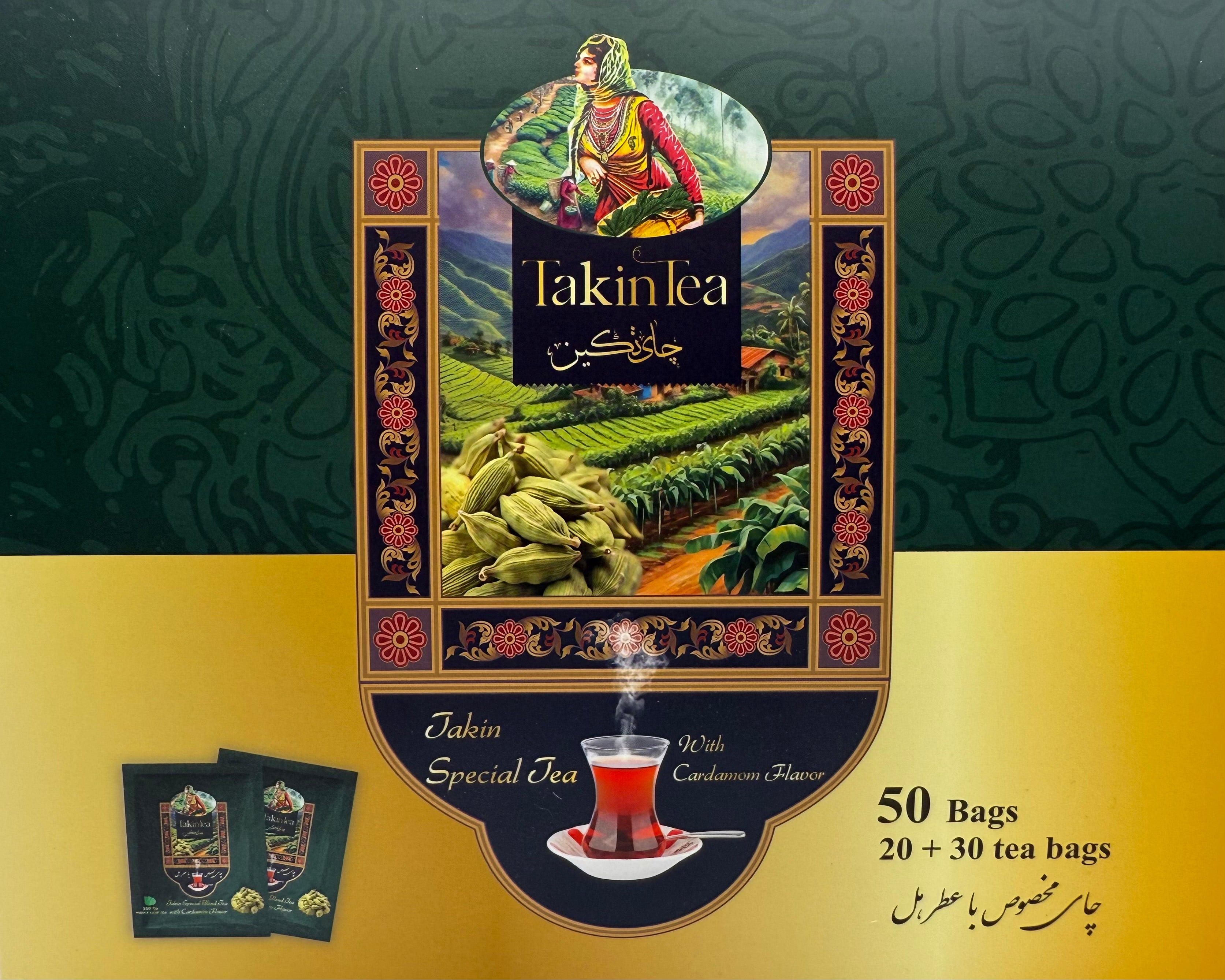 Takin Tea Bag 20 Cardamom & 30 assorted flavors =50