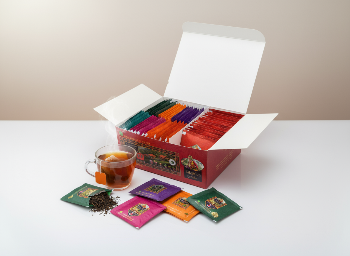 Takin Tea Bag 20 classic Black Ceylon & 30 assorted flavors =50