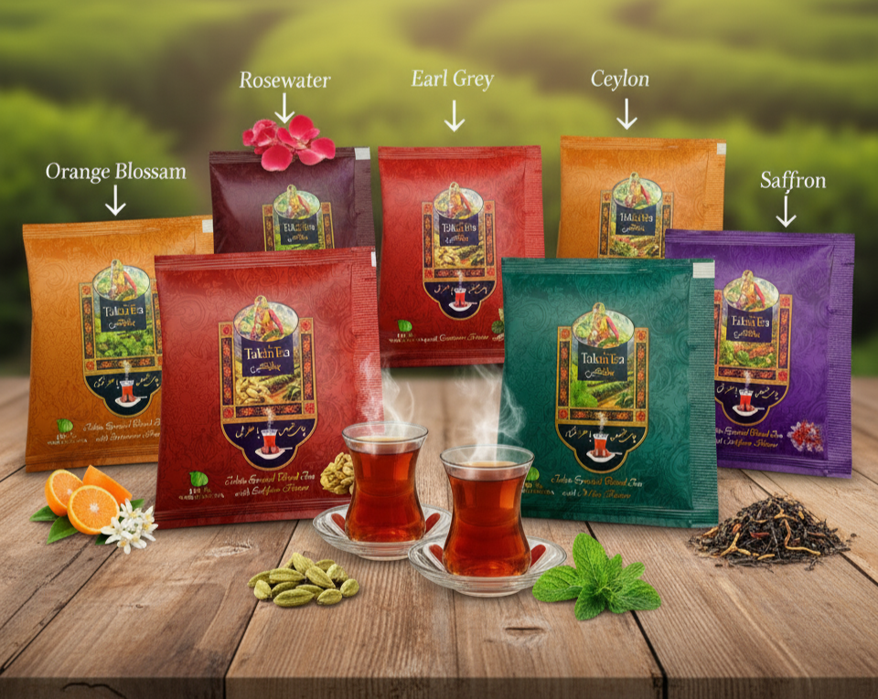 Takin Tea Bag 20 classic Black Ceylon & 30 assorted flavors =50